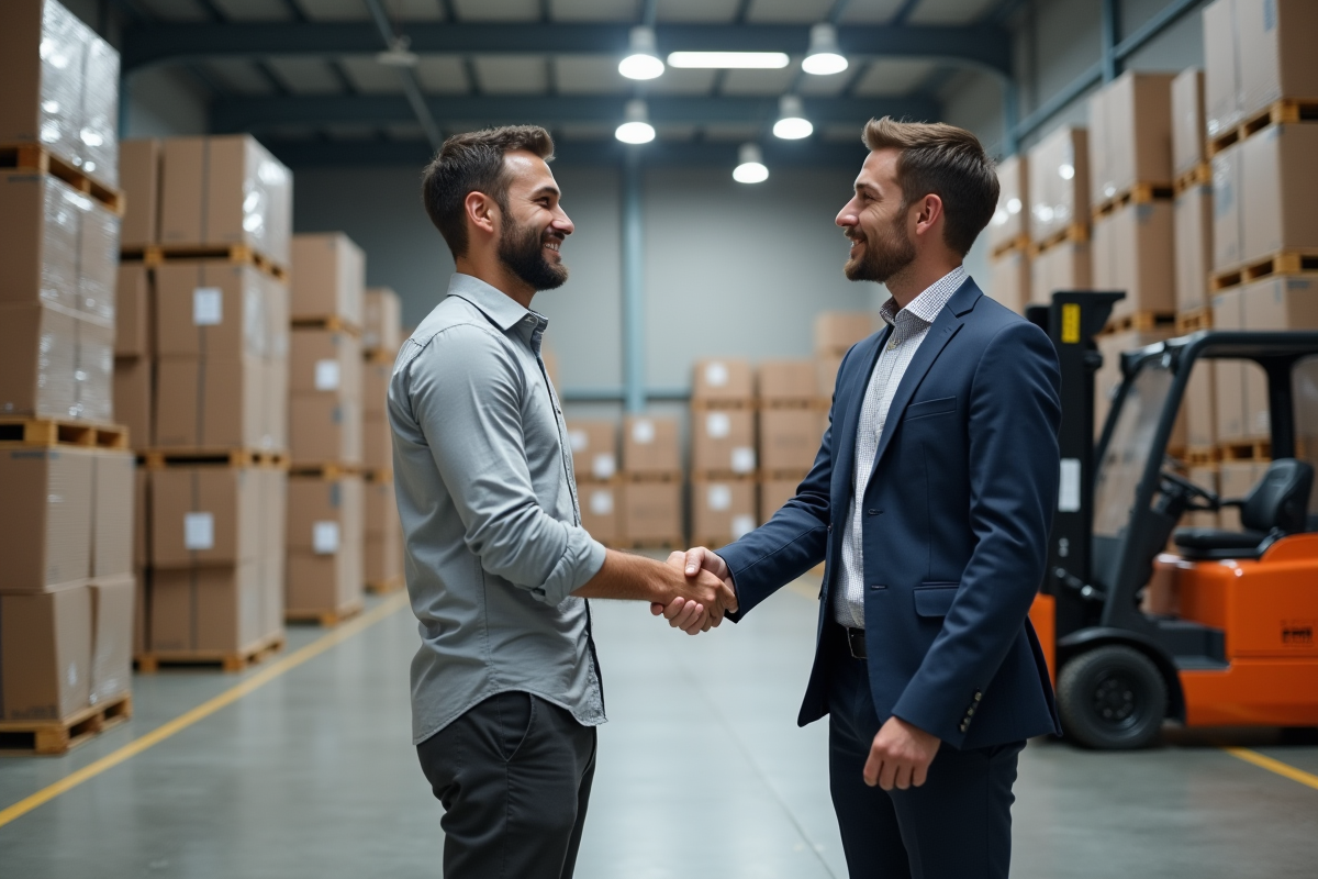 Homme serrant la main d